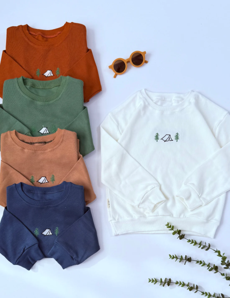 بلوز کمپ پنبه ماندانا | بلوز گرم و لطیف ارگانیک برای کودکان حساس