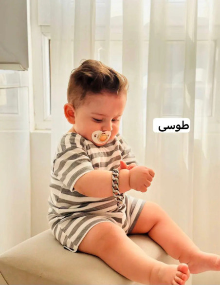 ست تیشرت شلوارک راه راه