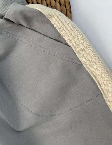 شلوار بگ بغل نوار طوسی