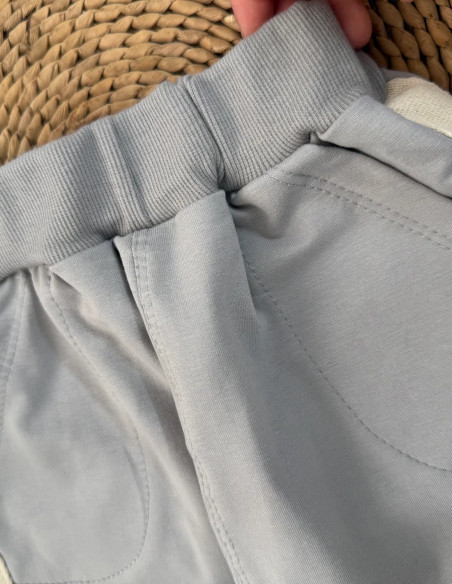 شلوار بگ بغل نوار طوسی